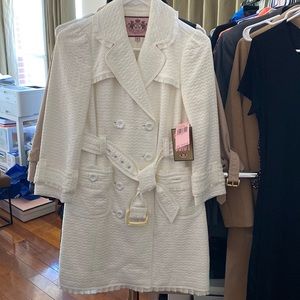 NWT Juicy Couture cream outerwear jacket in sz P